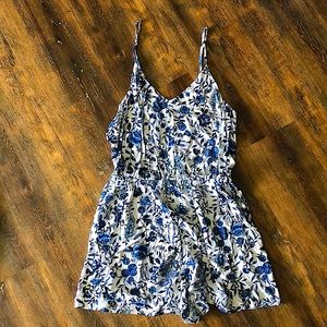 H&M Blue Floral Romper